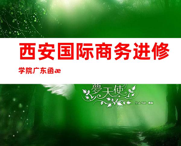 西安国际商务进修学院广东函授点
